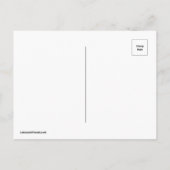 かわいいチビ(小さくかわいく書いた感じ)のユニコーンの誕生日の招待状 案内ポストカード (裏面)