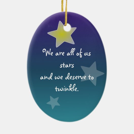 かわいいチビ(小さくかわいく書いた感じ)のユニコーン、虹および星のオーナメント セラミックオーナメント (裏面)