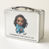 かわいいチビ(小さくかわいく書いた感じ)の女の子スニーカー メタルランチボックス (裏面)