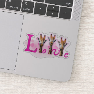 かわいいチビ（小さくかわいく書いた感じ）キリンのステッカー シール