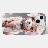 かわいいチビ（小さくかわいく書いた感じ）ゴールデンレトリエバーパピーキッズ名前をカスタムする Case-Mate iPhoneケース (裏面 (横))