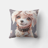 かわいいチビ（小さくかわいく書いた感じ）ゴールデンレトリバーパピー クッション (裏面)