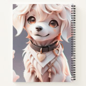 かわいいチビ（小さくかわいく書いた感じ）ゴールデンレトリバーパピー ノートブック (裏面)