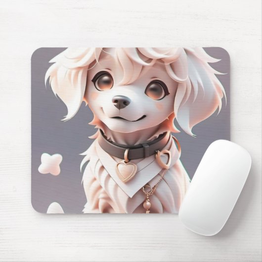 かわいいチビ(小さくかわいく書いた感じ)ゴールデンレトリバーパピー マウスパッド (マウス)