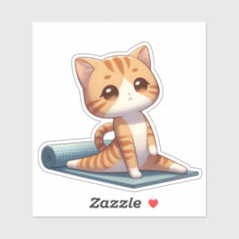 かわいいチビ（小さくかわいく書いた感じ）ヨガキャット シール