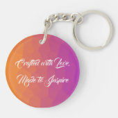 かわいいチビ（小さくかわいく書いた感じ）踊り2キーチェーン キーホルダー (裏面)