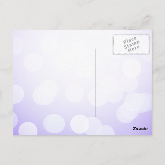 かわいいチビ(小さくかわいく書いた感じ)遊の女の子のハープ月の誕生日 ポストカード (裏面)