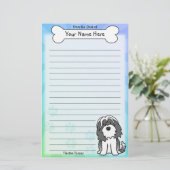 かわいいチベットテリア文房具 便箋 (スタンド正面)