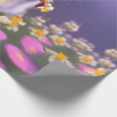 かわいいチムンクの花 ラッピングペーパー (角)