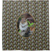 かわいいチムンクの野生動物 シャワーカーテン (正面)