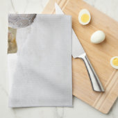 かわいいチムンクシルバーと雪のクリスマスホリデー キッチンタオル (四つ折り)