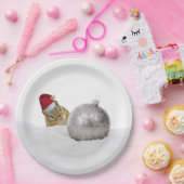 かわいいチムンクシルバーと雪のクリスマスホリデー ペーパープレート (パーティー)