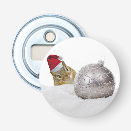 かわいいチムンクシルバーと雪のクリスマスホリデー 栓抜き