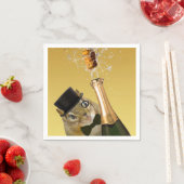 かわいいチムンク大晦日パーティー スタンダードカクテルナプキン (インサイチュ)