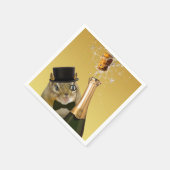 かわいいチムンク大晦日パーティー スタンダードカクテルナプキン (角)