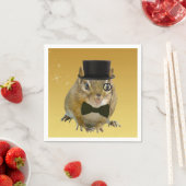 かわいいチムンク大晦日パーティー スタンダードカクテルナプキン (インサイチュ)