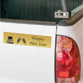 かわいいチムンク新年 バンパーステッカー (トラック上)