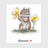 かわいいチムンク シール (シート)