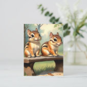 かわいいチムンクin公園 ポストカード (スタンド正面)