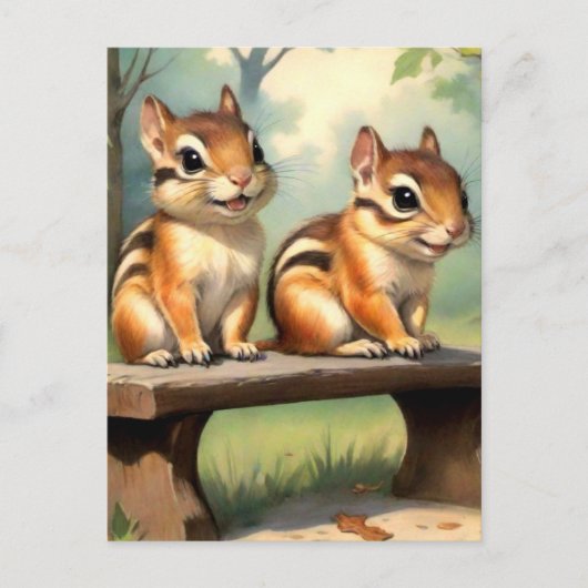 かわいいチムンクin公園 ポストカード (正面)