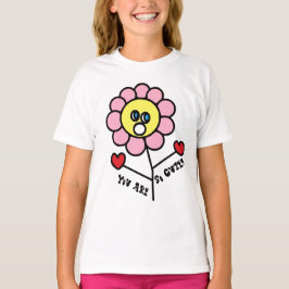 かわいいチャイルドフラワースケッチ Tシャツ