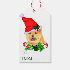 かわいいチャウチャウクリスマスギフトタグ ギフトタグ