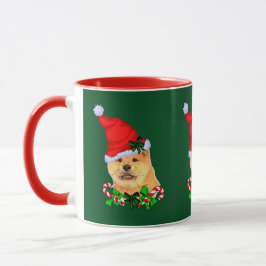 かわいいチャウチャウクリスマスプレゼント マグカップ