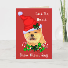 かわいいチャウチャウクリスマス シーズンカード