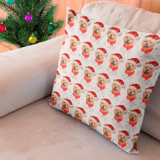かわいいチャウチャウ犬のクリスマスパターン クッション