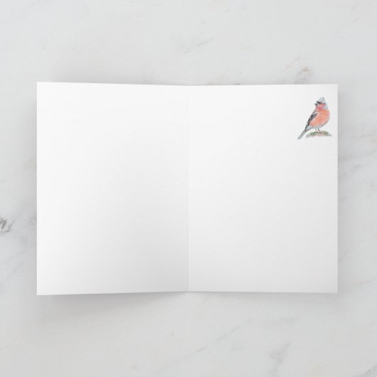 かわいいチャフインチウォーターカラー誕生日シスター カード (内部)