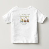 かわいいチュッガの 2歳の誕生日 水彩動物列車 トドラーTシャツ (裏面)