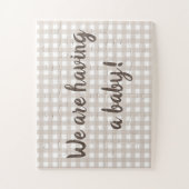 かわいいチューペベージュ妊娠発表パズル ジグソーパズル (縦)