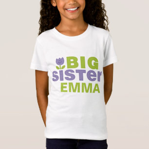 かわいいチューリップの姉のパーソナライズなTシャツ Tシャツ