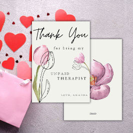 かわいいチューリップの水彩画 ベストフレンド 面白い シーズンカード