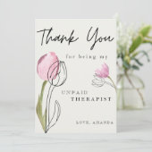 かわいいチューリップの水彩画 ベストフレンド 面白い シーズンカード (スタンド正面)