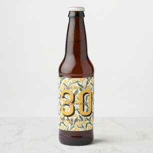 かわいいチューリップの花の誕生日プレゼント ビールラベル