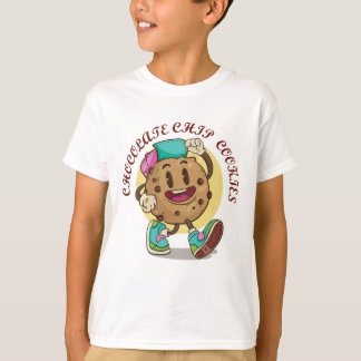 かわいいチョコチップクッキーキャラクター - 楽しい漫画 Tシャツ