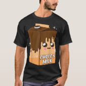 かわいいチョコミルクかわいいミーム Tシャツ (正面)