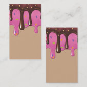 かわいいチョコレートおよびアイスクリームの名刺のtemplat 名刺 (正面/裏面)