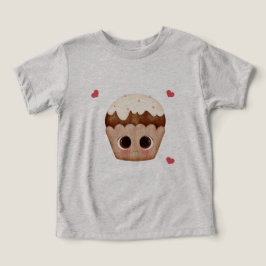 かわいいチョコレートカップケーキの幼児用Tシャツ