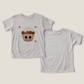 かわいいチョコレートカップケーキの幼児用Tシャツ (デザイン正面&裏面)