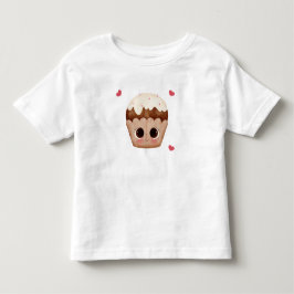 かわいいチョコレートカップケーキの幼児用Tシャツ トドラーTシャツ