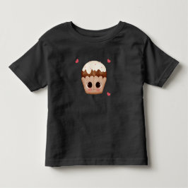 かわいいチョコレートカップケーキの幼児用Tシャツ トドラーTシャツ