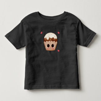 かわいいチョコレートカップケーキの幼児用Tシャツ トドラーTシャツ