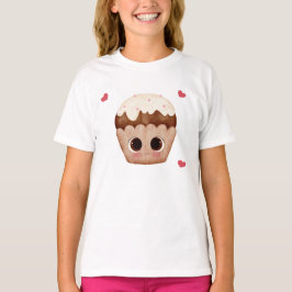 かわいいチョコレートカップケーキ子供用Tシャツ Tシャツ