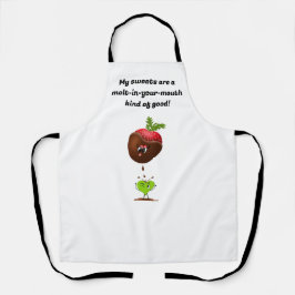 かわいいチョコレートカベードストロベリーシェフ エプロン