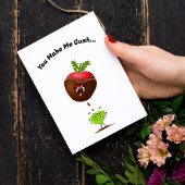 かわいいチョコレートコーティングされたイチゴとキャンディー シーズンカード