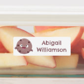 かわいいチョコレートチップクッキーの漫画パーソナライズされた ラベル (貼付)