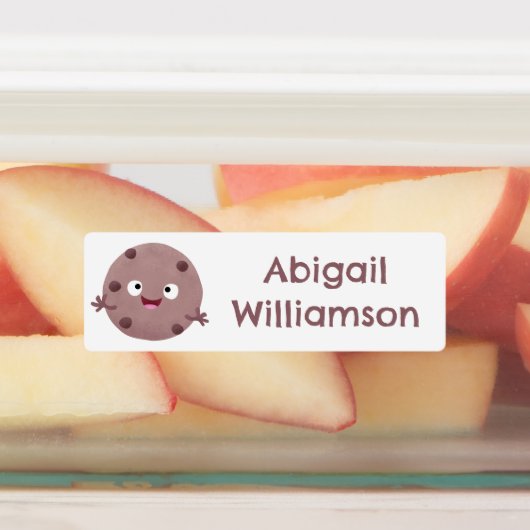 かわいいチョコレートチップクッキーの漫画パーソナライズされた ラベル (貼付)