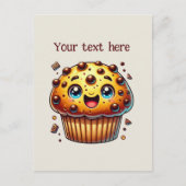 かわいいチョコレートチップマフィカスタマイズン ポストカード (正面)